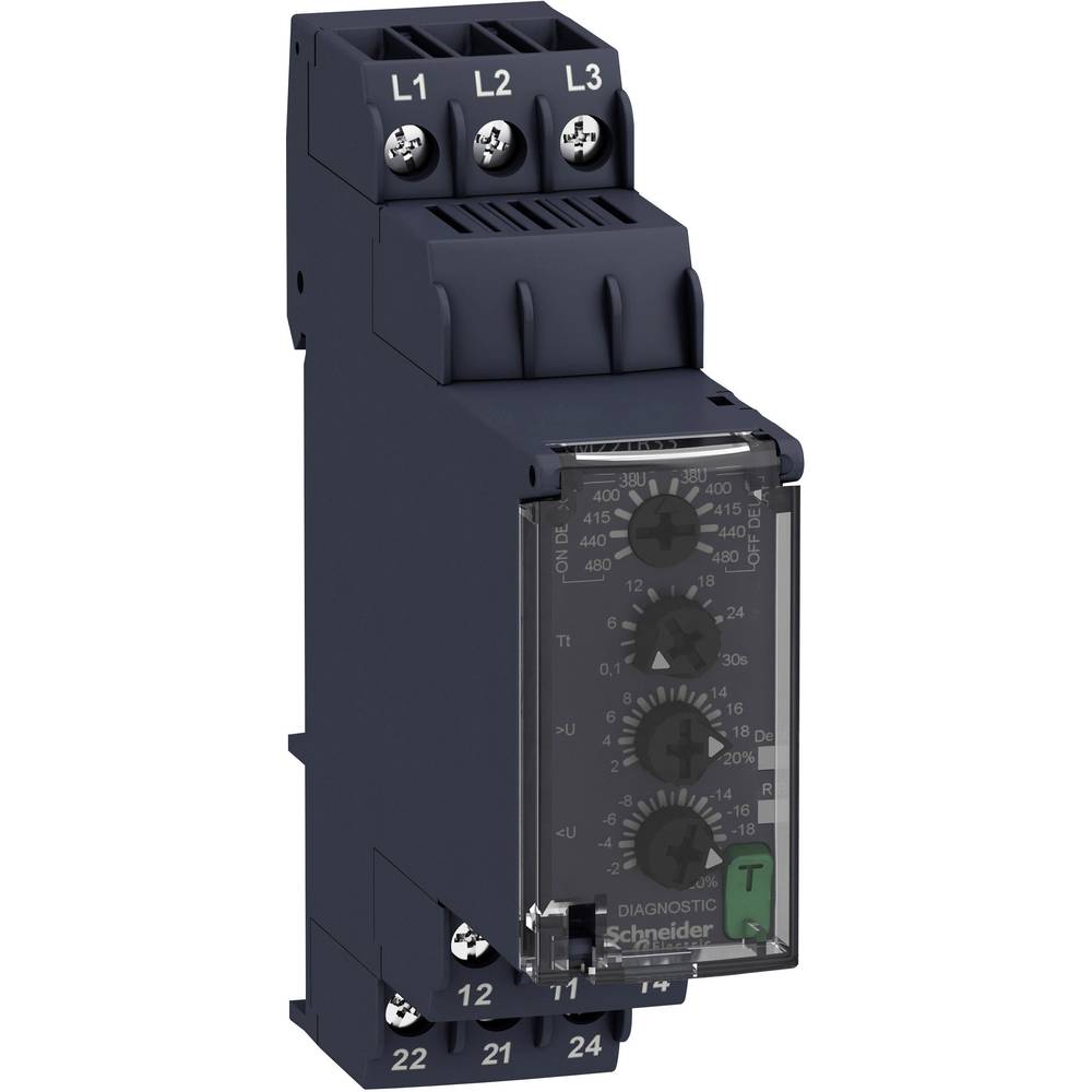 Image of Monitoring relay 380 380 - 480 480 V DC V AC 2 change-overs Schneider Electric RM22TR33 1 pc(s)