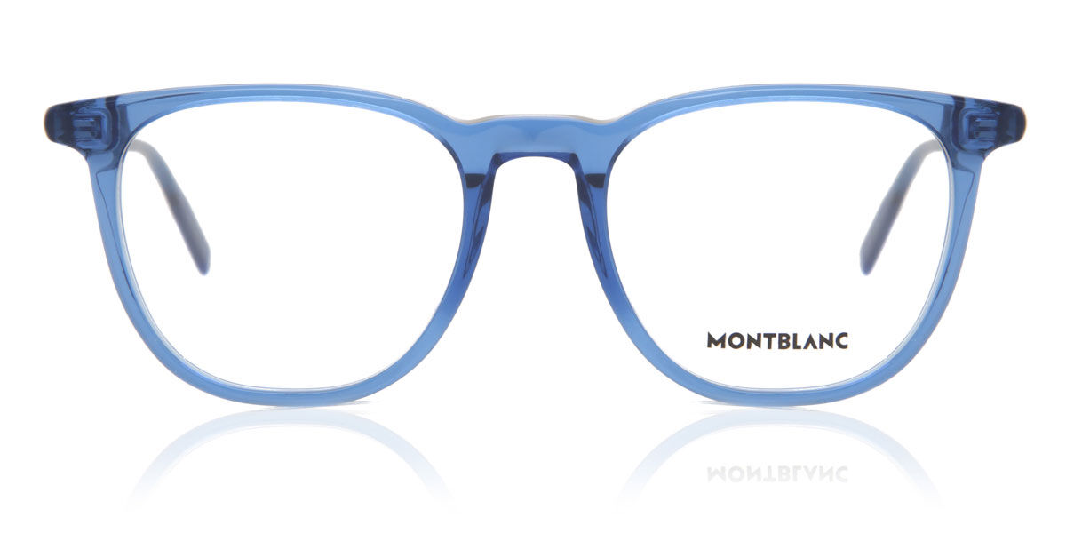Image of Mont Blanc MB0010O 017 51 Lunettes De Vue Homme Bleues (Seulement Monture) FR