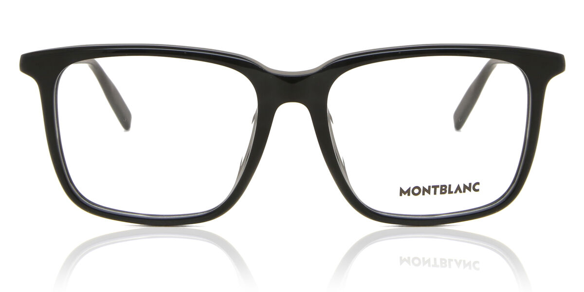 Image of Mont Blanc MB0011OA Ajuste Asiático 001 Gafas Recetadas para Hombre Negras ESP