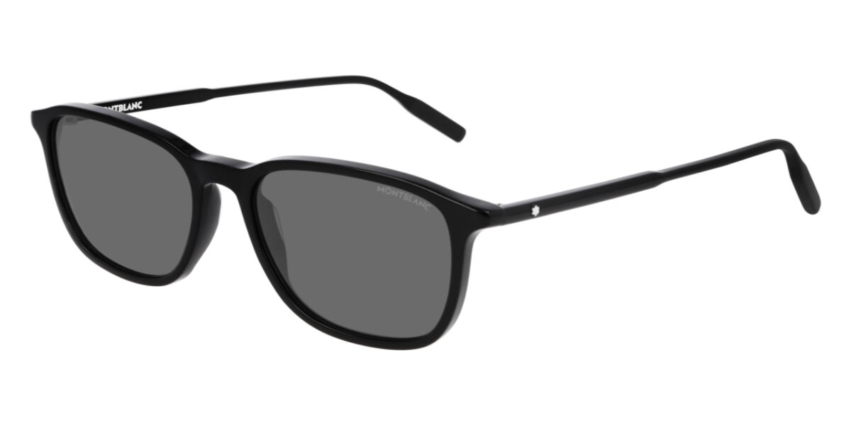 Image of Mont Blanc MB0082S 001 53 Lunettes De Soleil Homme Noires FR