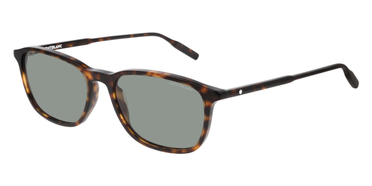 Image of Mont Blanc MB0082S 002 53 Lunettes De Soleil Homme Tortoiseshell FR