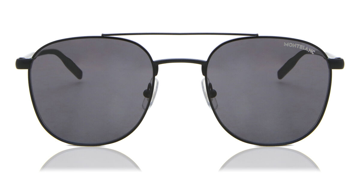 Image of Mont Blanc MB0114S 001 54 Lunettes De Soleil Homme Noires FR