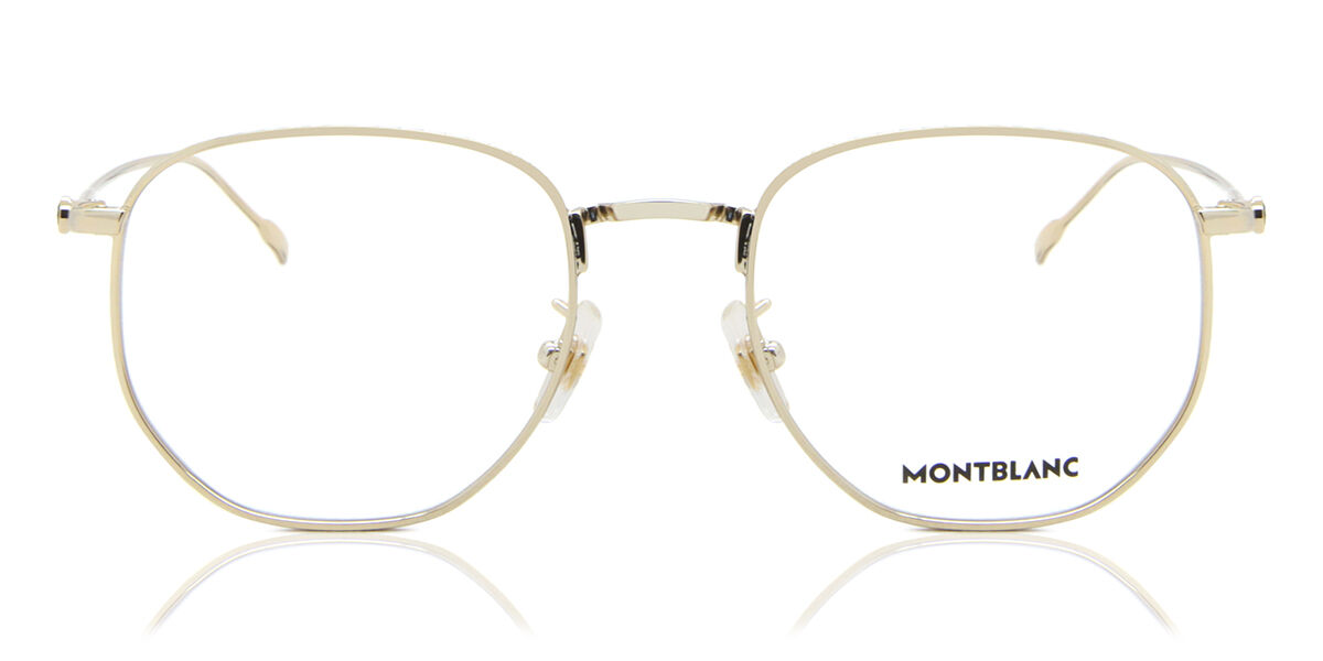 Image of Mont Blanc MB0213OA Asian Fit 001 Óculos de Grau Dourados Masculino PRT