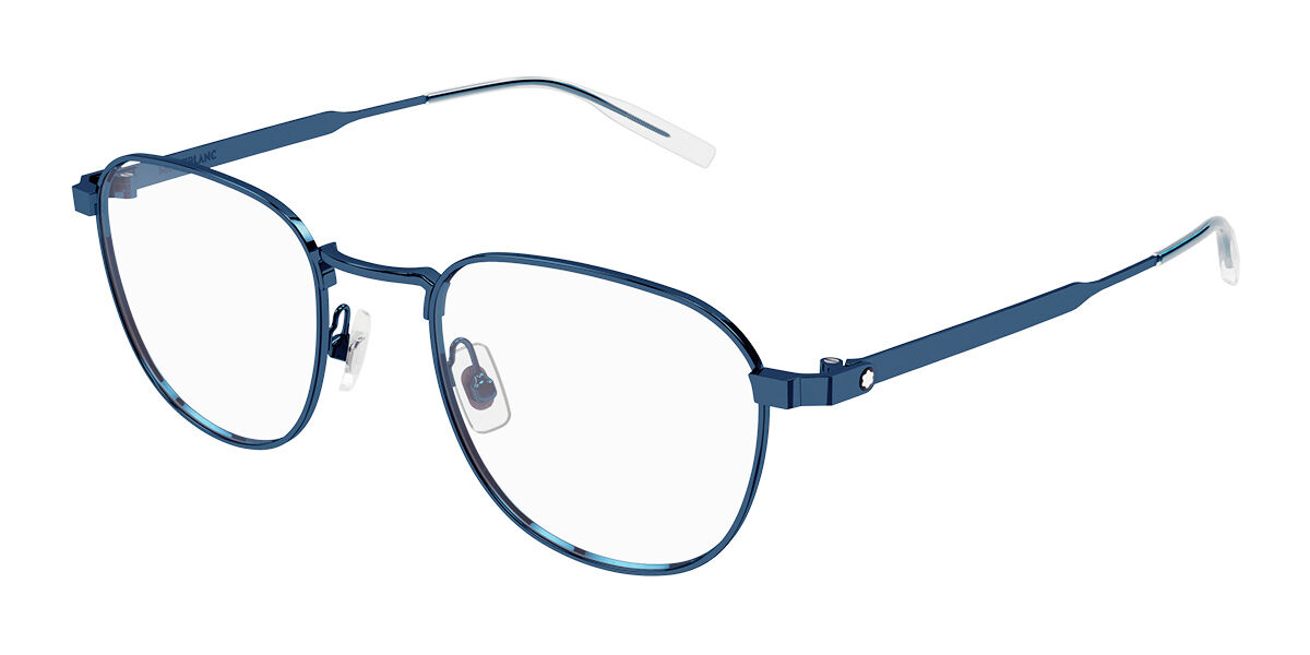 Image of Mont Blanc MB0230O Ajuste Asiático 007 Gafas Recetadas para Hombre Azules ESP