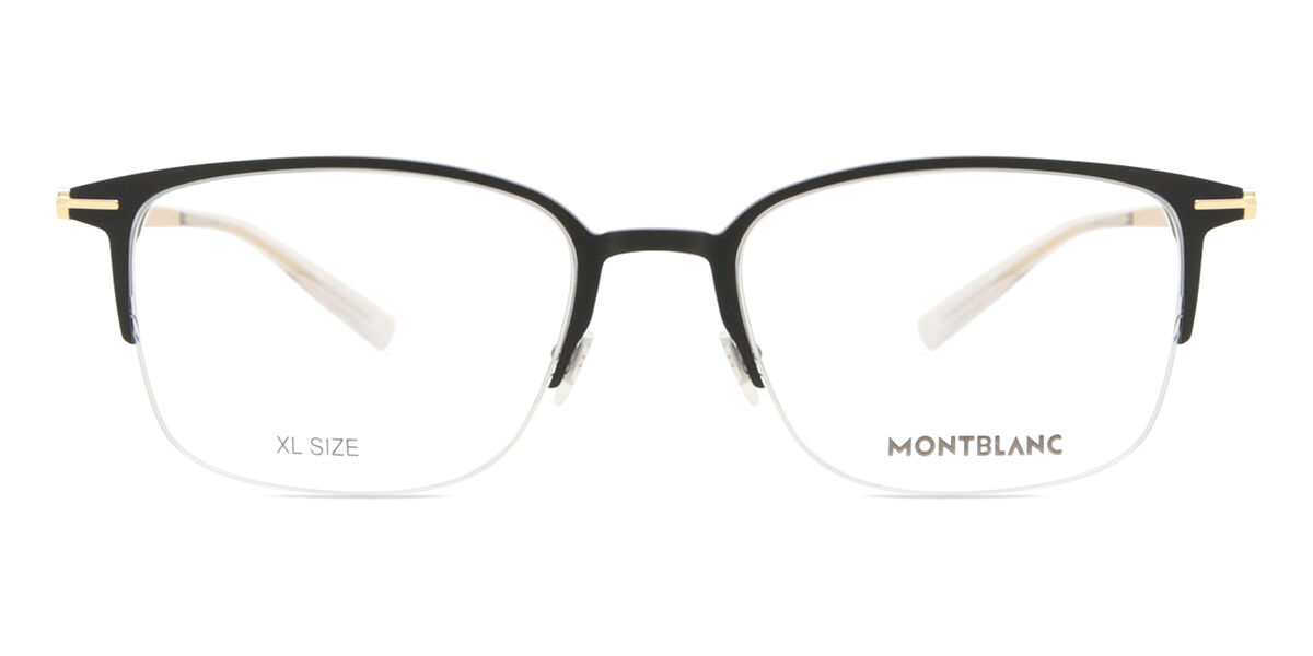 Image of Mont Blanc MB0234OK Ajuste Asiático 006 Gafas Recetadas para Hombre Negras ESP