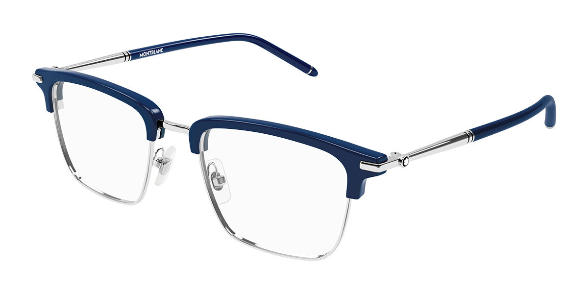 Image of Mont Blanc MB0243O Ajuste Asiático 002 Gafas Recetadas para Hombre Azules ESP