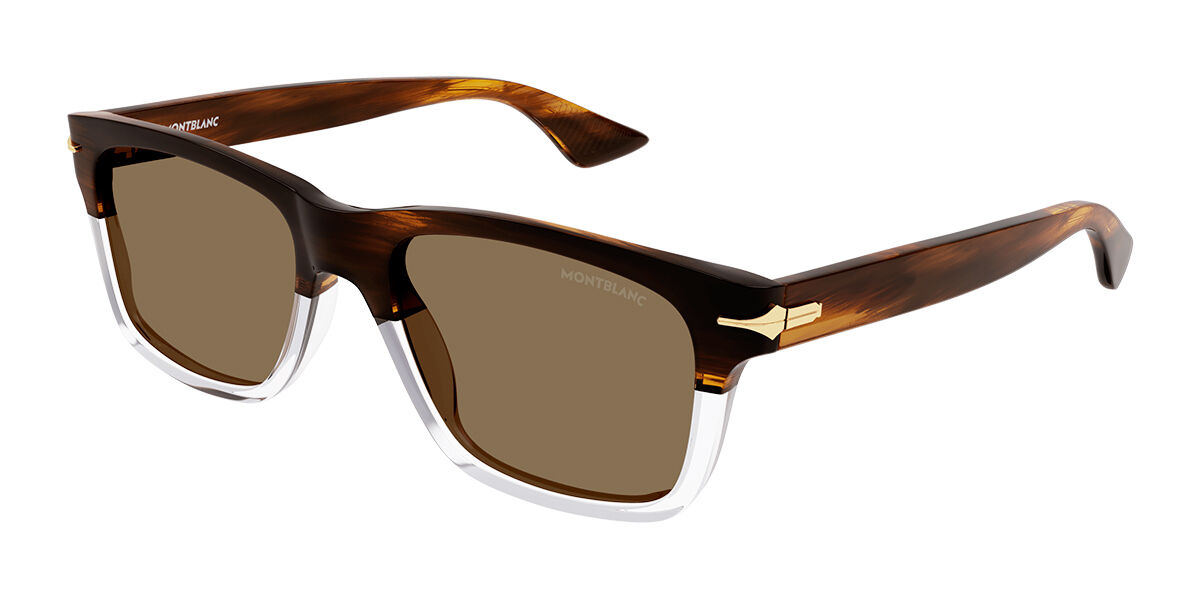 Image of Mont Blanc MB0263S 003 Óculos de Sol Tortoiseshell Masculino BRLPT