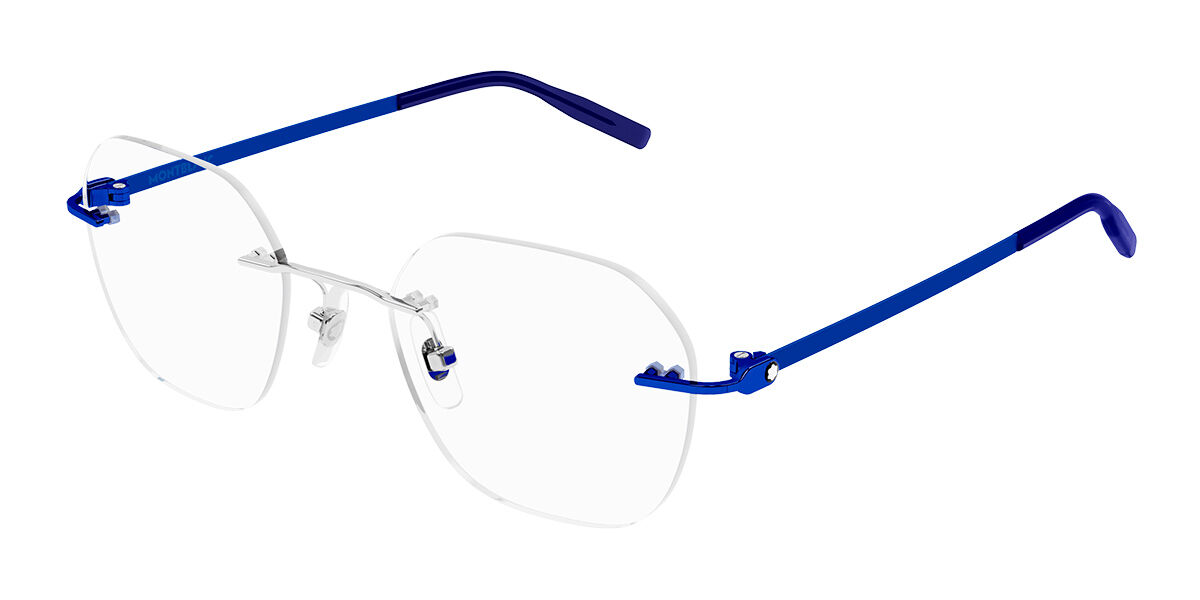 Image of Mont Blanc MB0282O Ajuste Asiático 003 Gafas Recetadas para Hombre Azules ESP