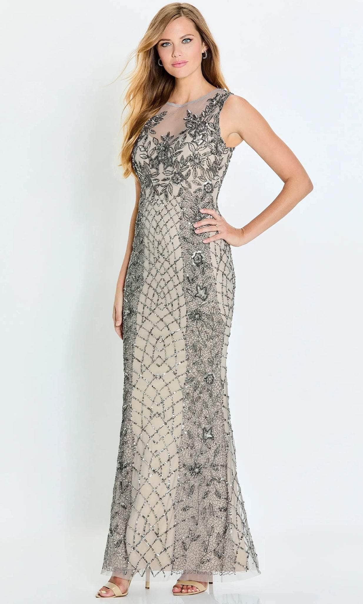 Image of Montage by Mon Cheri M533 - Illusion Bateau Sheath Prom Gown