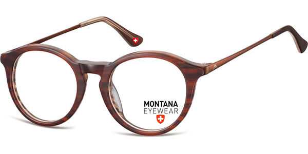 Image of Montana Óculos de Grau MA67 MA67F Óculos de Grau Marrons Masculino PRT