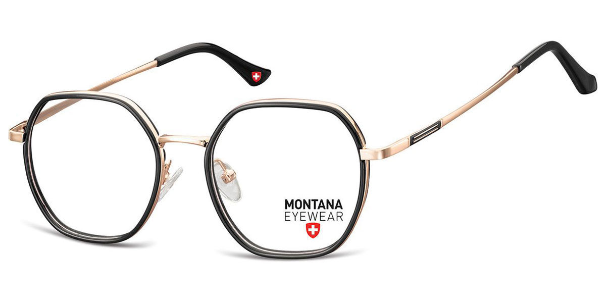 Image of Montana Eyewear M-MTR583 M-MTR583B 49 Svarta Glasögon (Endast Båge) Män SEK