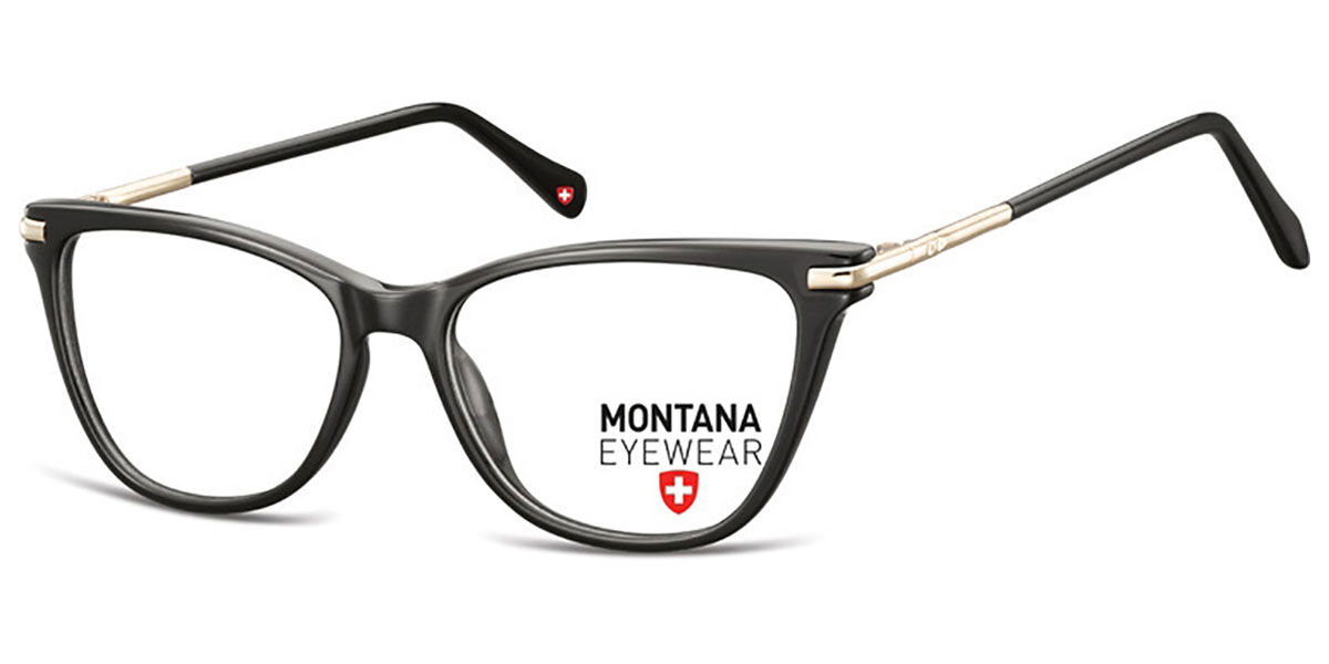 Image of Montana Eyewear MA51 MA51 53 Svarta Glasögon (Endast Båge) Män SEK