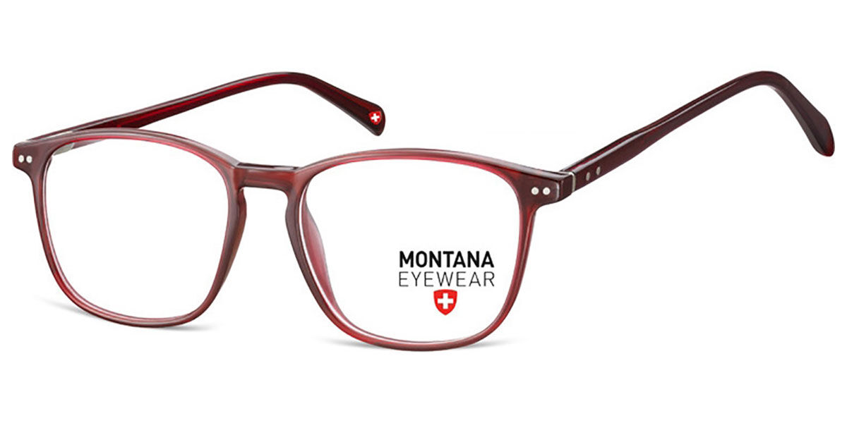 Image of Montana Eyewear MA55 MA55E 53 Röda Glasögon (Endast Båge) Män SEK