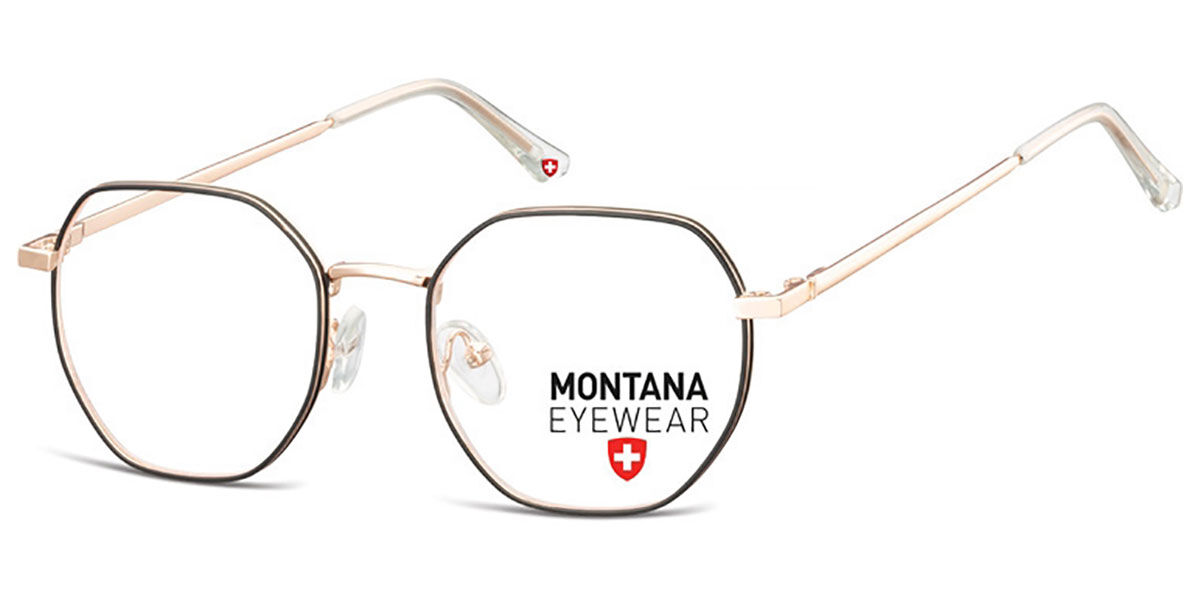 Image of Montana Eyewear MM585 MM585B 49 Guldiga Glasögon (Endast Båge) Män SEK