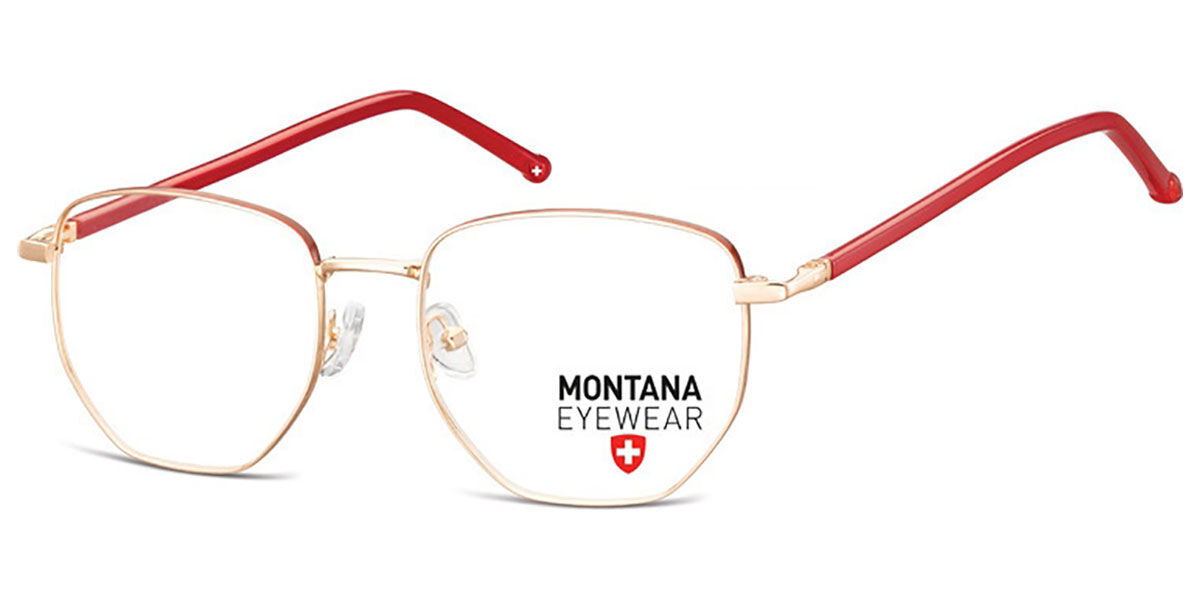 Image of Montana Eyewear MM588 MM588A 53 Guldiga Glasögon (Endast Båge) Män SEK