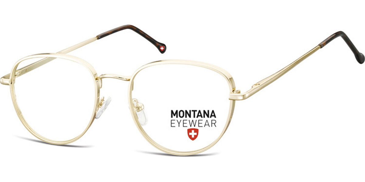 Image of Montana Eyewear MM589 MM589B 52 Guldiga Glasögon (Endast Båge) Män SEK