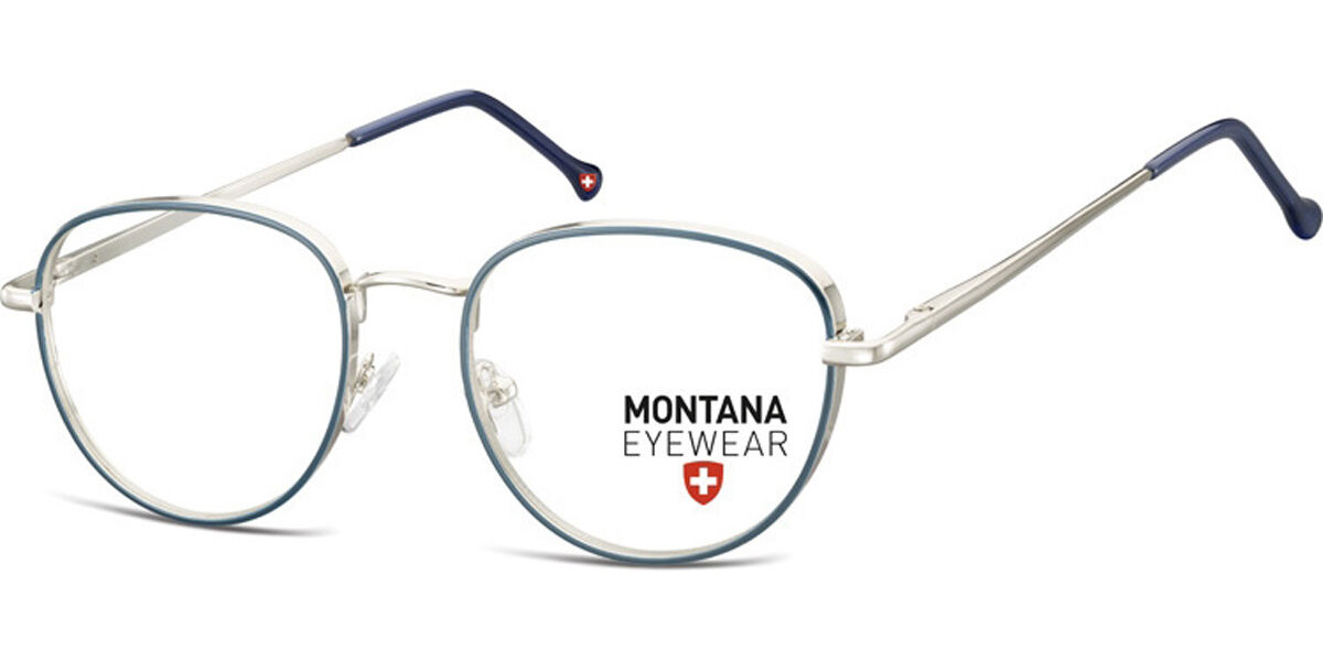 Image of Montana Eyewear MM589 MM589F 52 Blåa Glasögon (Endast Båge) Män SEK