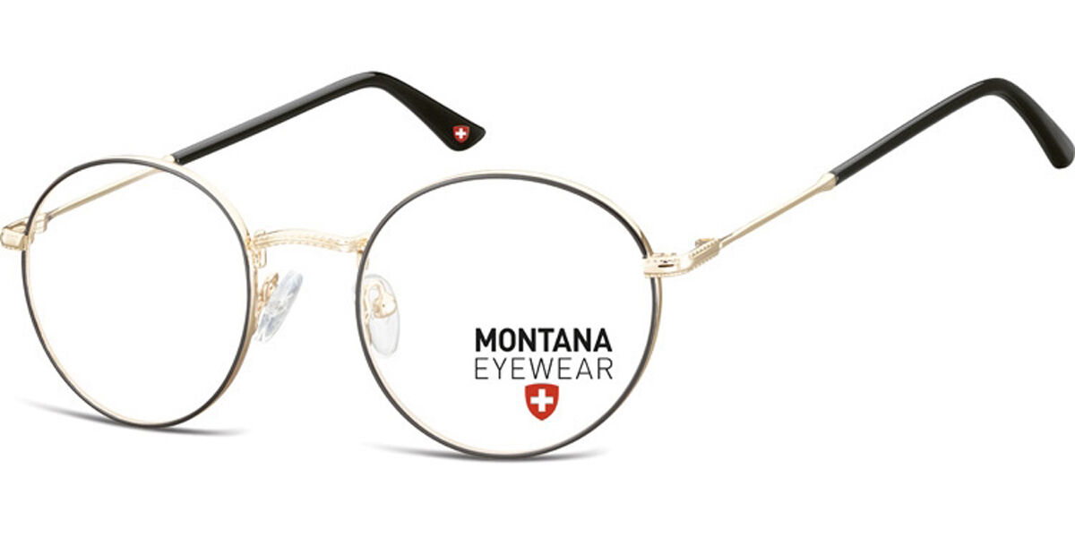 Image of Montana Eyewear MM591 MM591A 50 Svarta Glasögon (Endast Båge) Män SEK