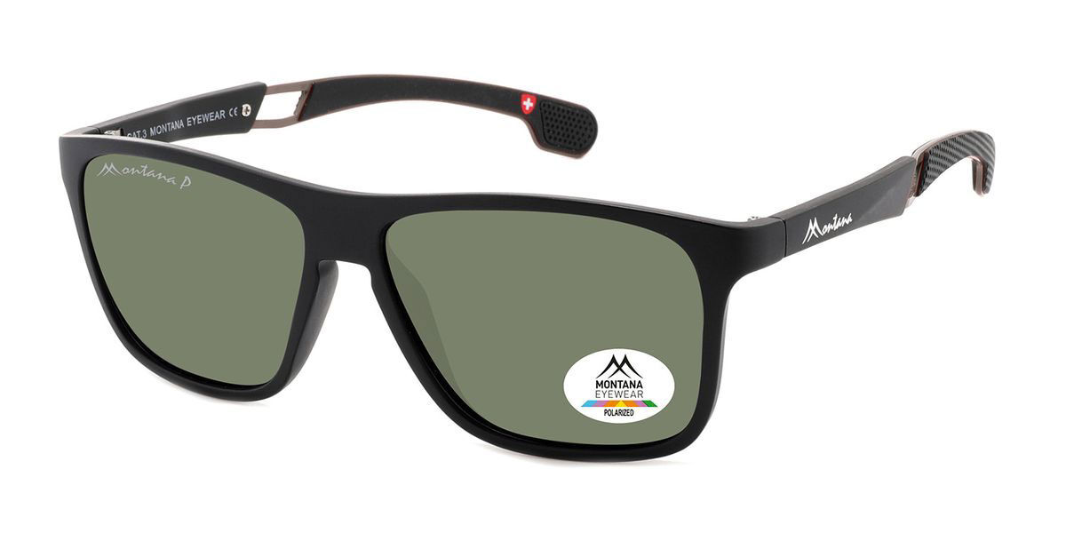 Image of Montana Gafas Recetadas SP320 Polarized SP320C Gafas de Sol para Hombre Negras ESP