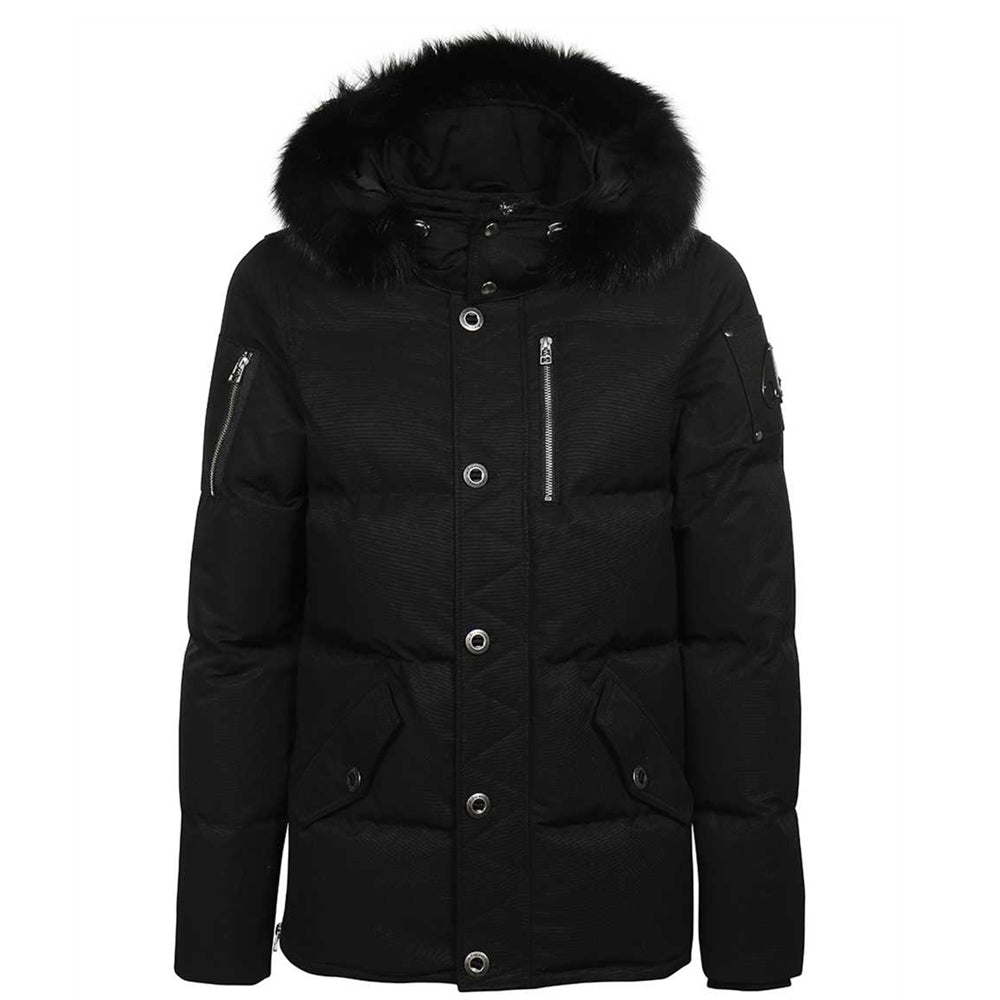 Image of Moose Knuckles Mens 3q Jacket Fur Black S