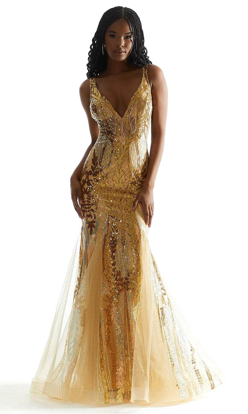 Image of Mori Lee 49037 - Sleeveless Sequin Prom Dress