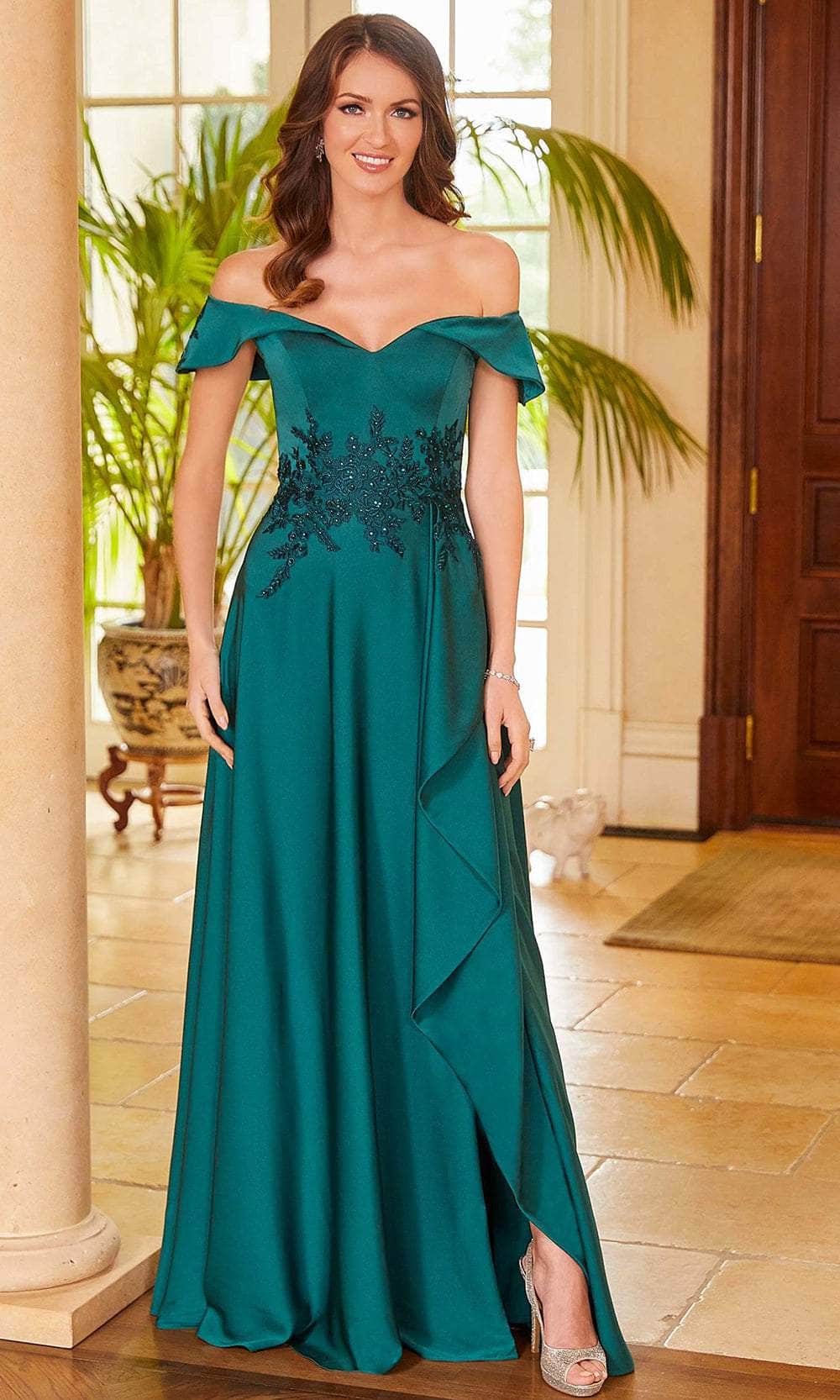 Image of Mori Lee 72533 - Off-Shoulder Beaded Evening Gown