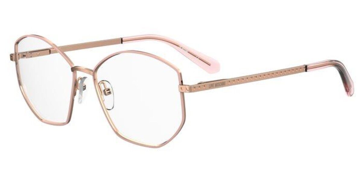 Image of Moschino Love MOL623 PY3 55 Złote Damskie Okulary Korekcyjne PL