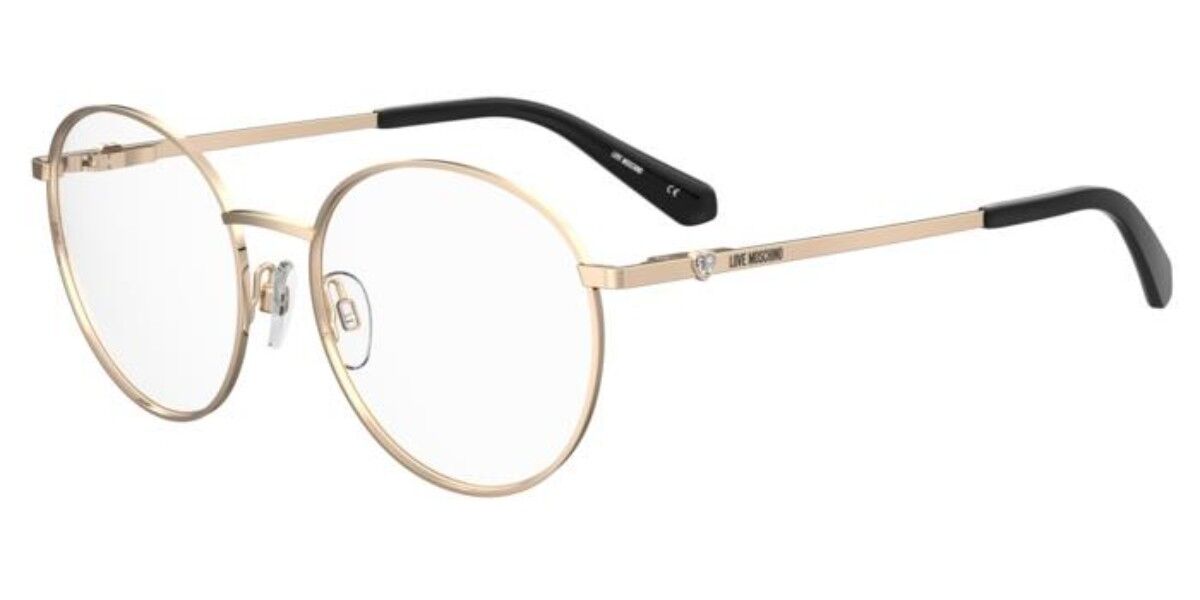 Image of Moschino Love MOL633 000 55 Złote Damskie Okulary Korekcyjne PL