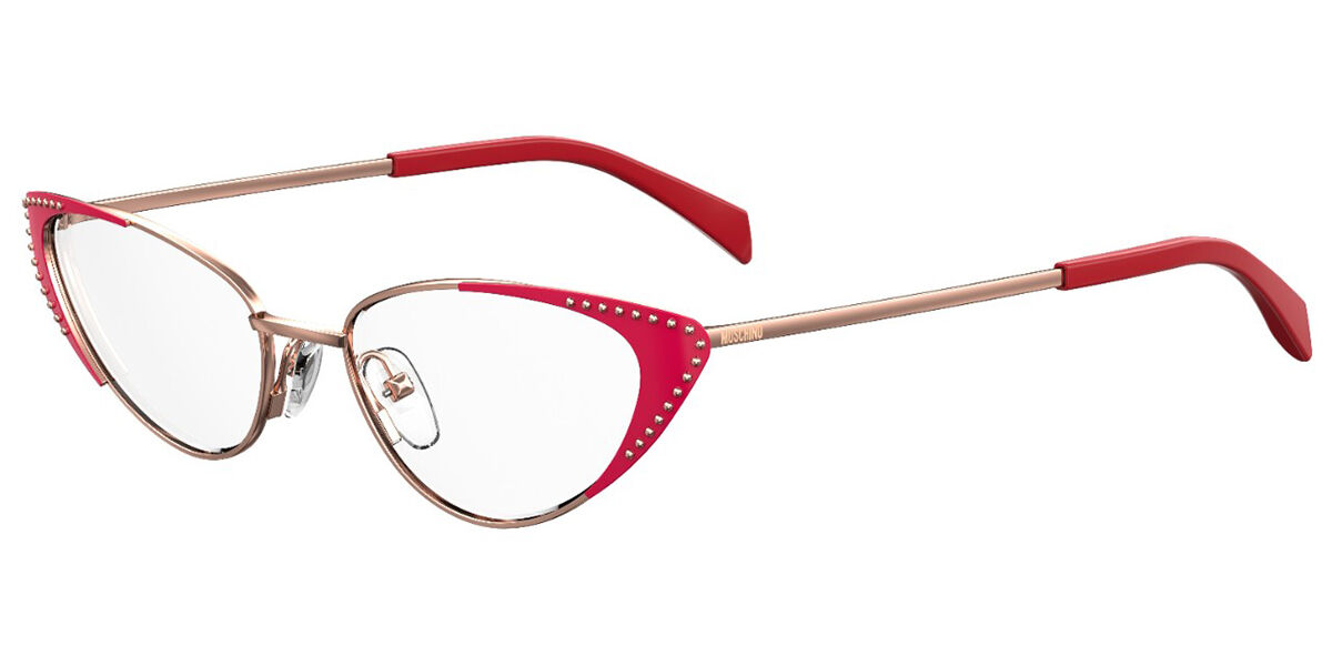 Image of Moschino MOS545 DDB 52 Lunettes De Vue Femme Roses (Seulement Monture) FR