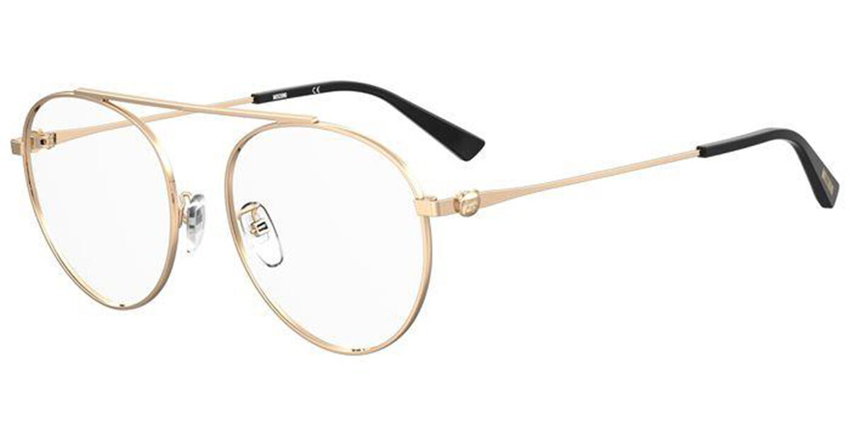 Image of Moschino MOS578/G Asian Fit 000 Óculos de Grau Dourados Feminino PRT