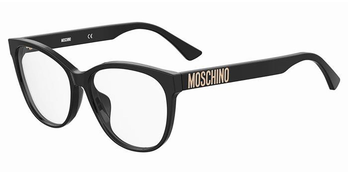Image of Moschino MOS625/F Asian Fit 807 55 Svarta Glasögon (Endast Båge) Kvinna SEK