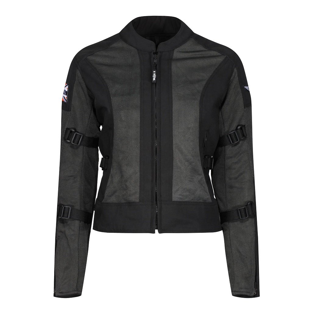 Image of Motogirl Jodie Mesh Jacket Black Gray Size M EN