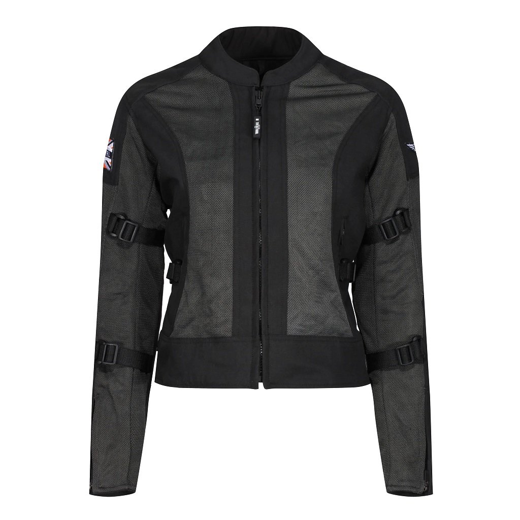 Image of Motogirl Jodie Mesh Jacket Black Gray Size S EN