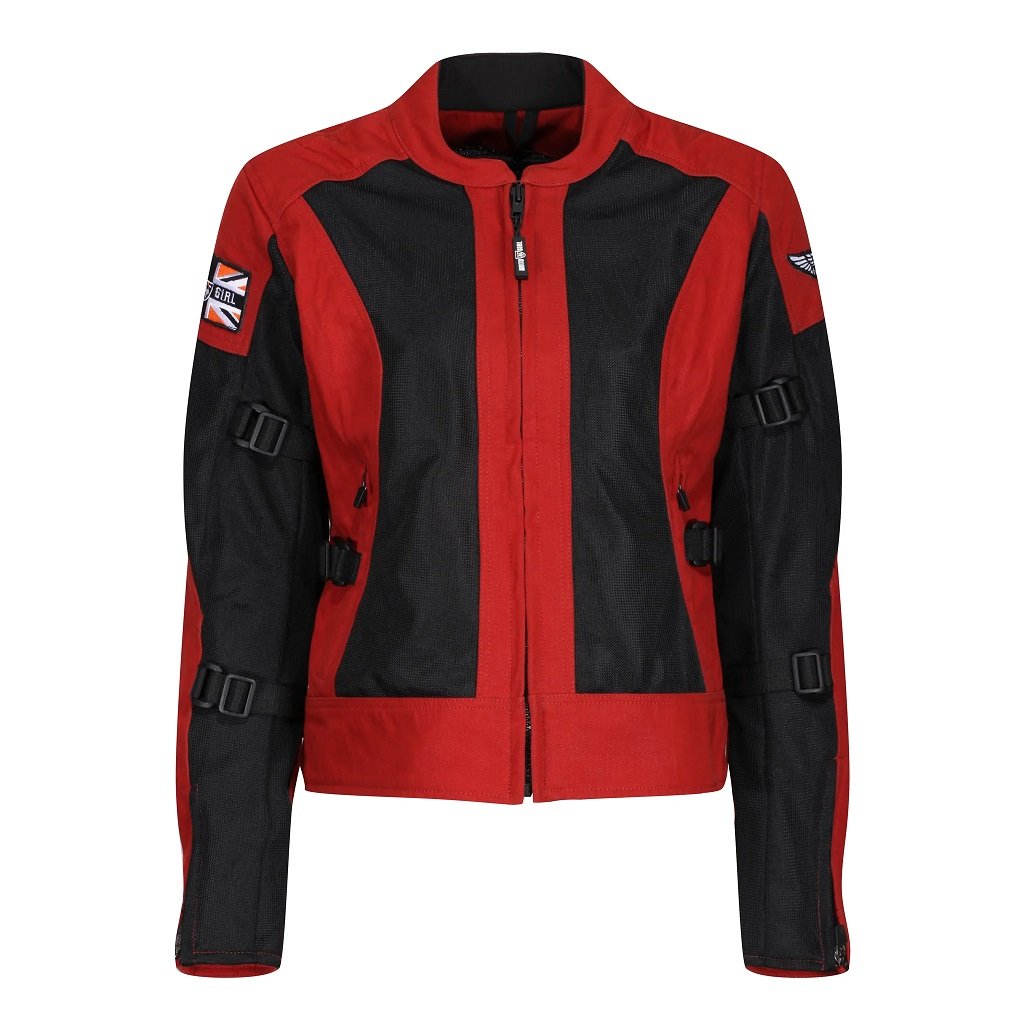 Image of Motogirl Jodie Mesh Jacket Red Black Talla L
