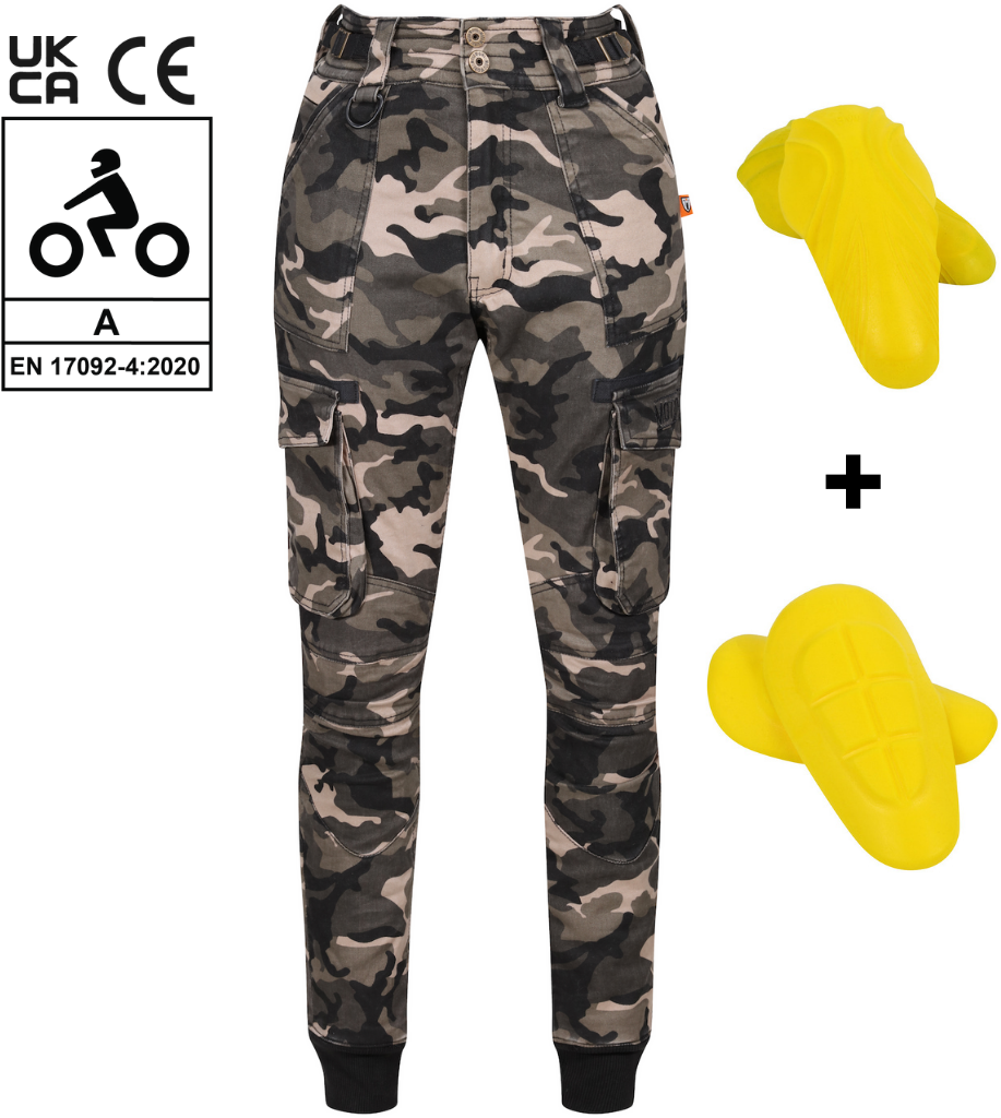 Image of Motogirl Lara Camo Cargo Pantalon Taille XL