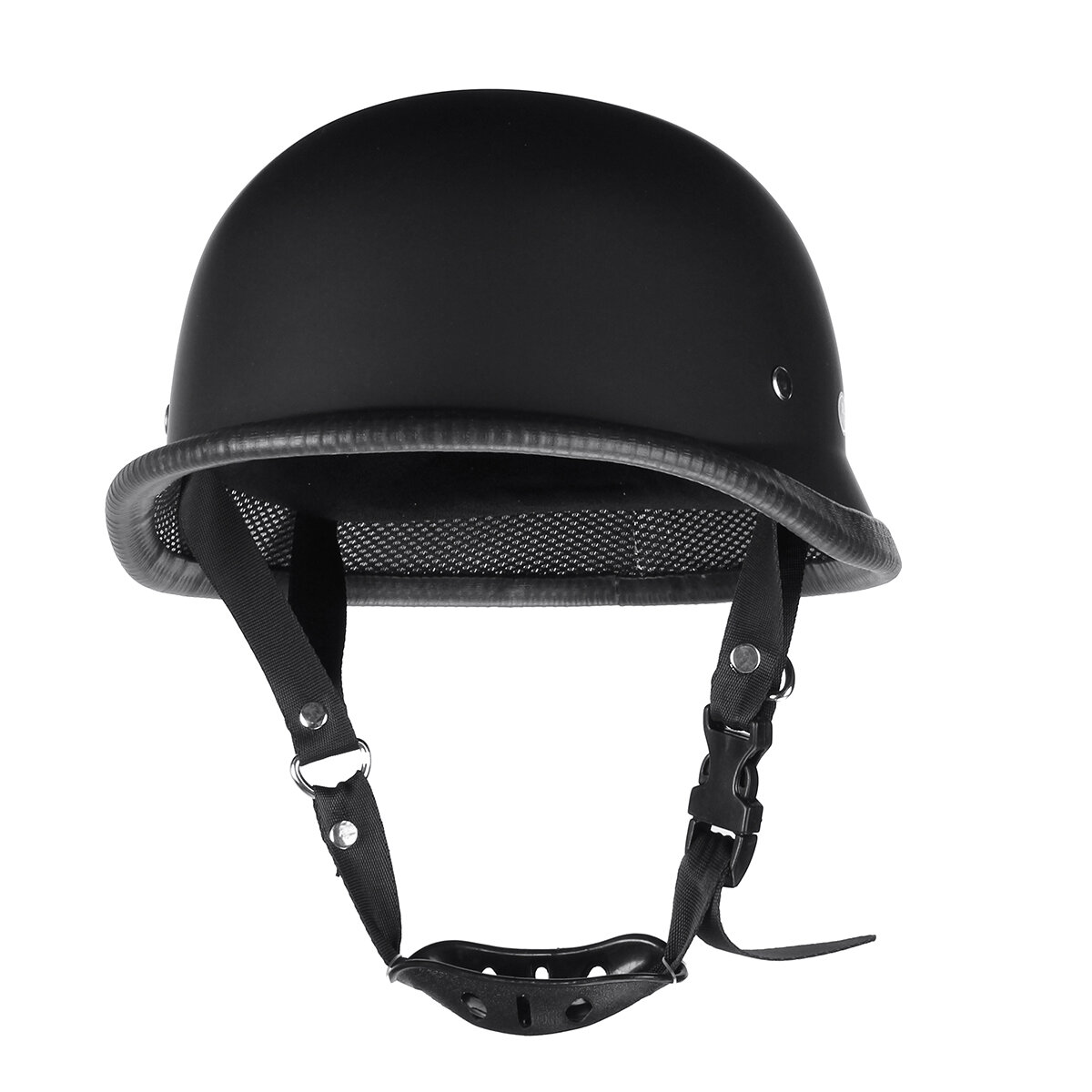 Image of Motorcycle German Style Half Face Helmet Motocross Matte Black M/L/XL
