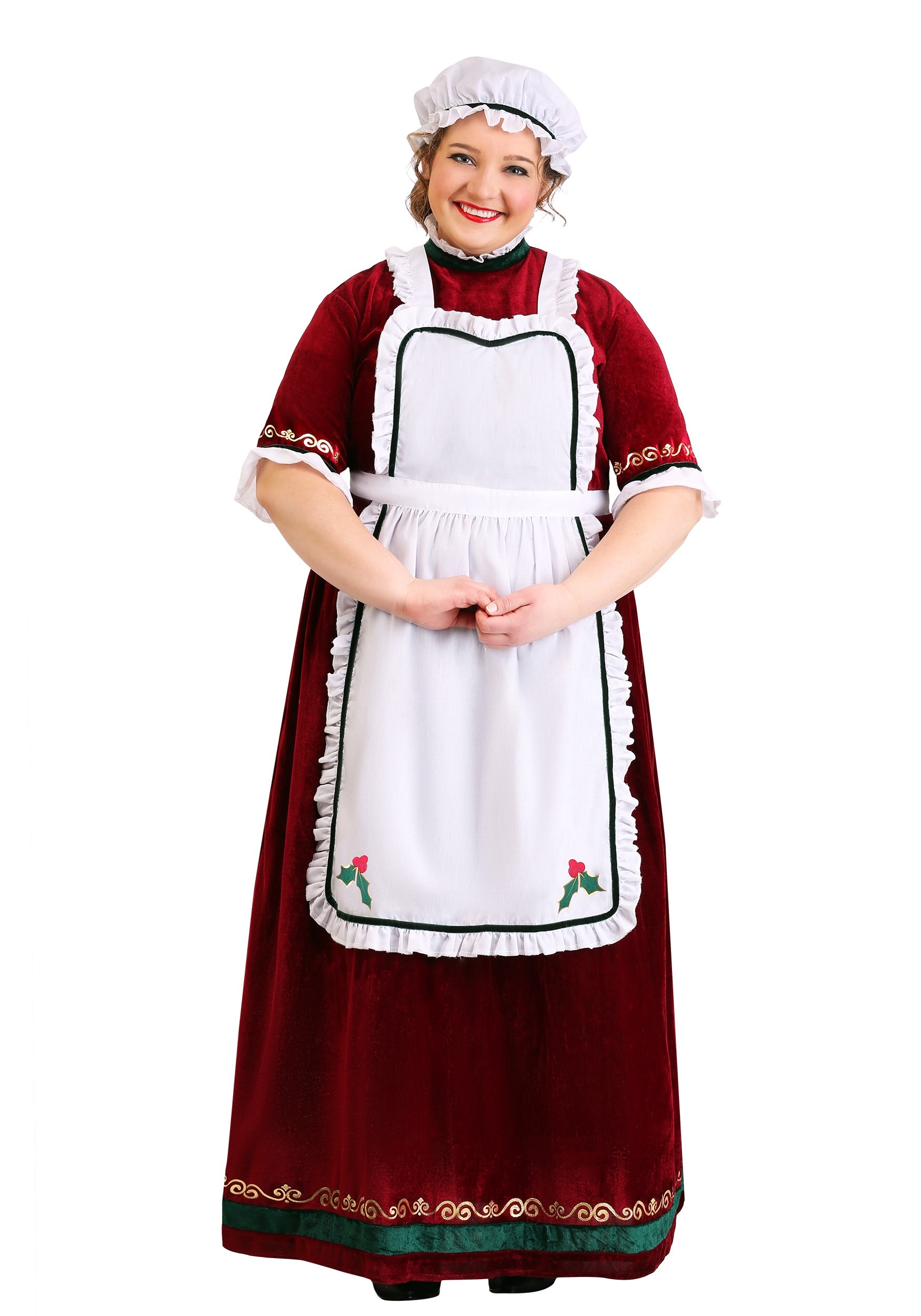 Image of Mrs Claus Plus Size Women's Holiday Costume | Christmas Costumes ID FUN7098PL-1X