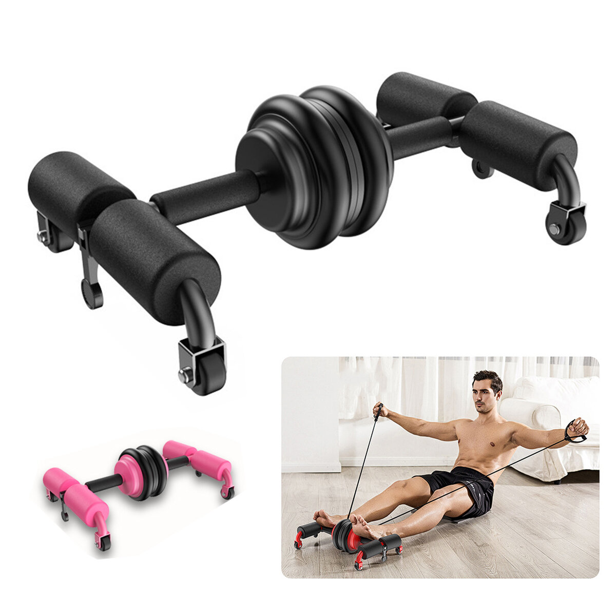 Image of Multi-function Fitness Sit Up Bar Assistant Gym Push Up Device Exercise Tools for Home Abdominal Muscle Training