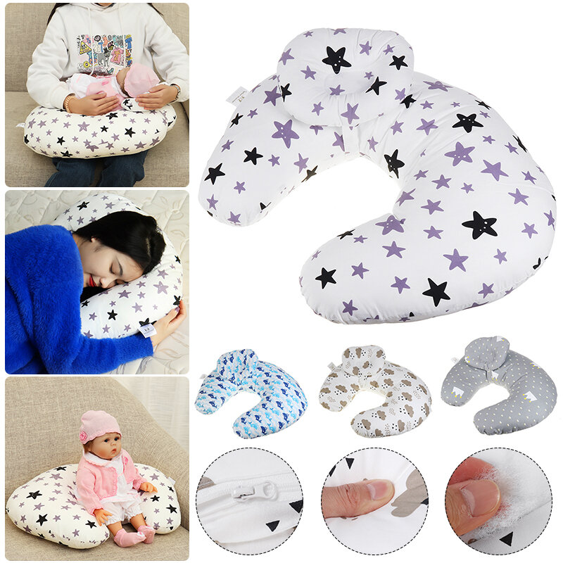 Image of Multifunction Nursing Newborn Baby Breastfeeding Pillow Cover Slipcover Adjustable Pillows Breastfeeding Layered Washabl