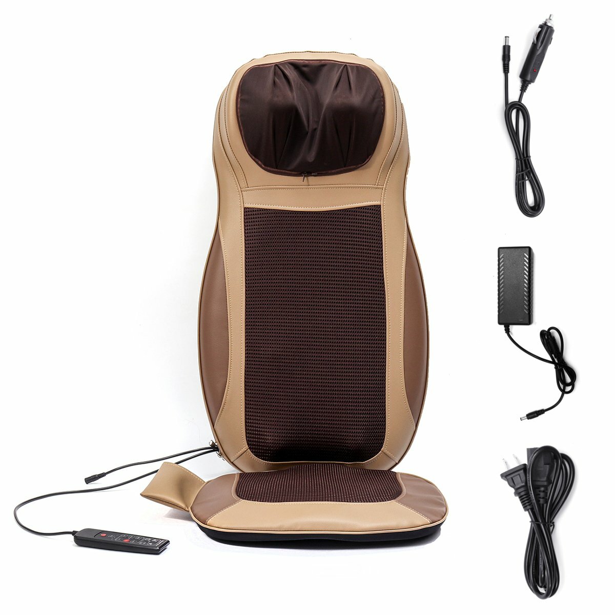 Image of Multifunctional Back Massage Cushion Car Home Dual-use Shoulder Waist Full Body Massage Cushion 3-stall Vibration Heatin