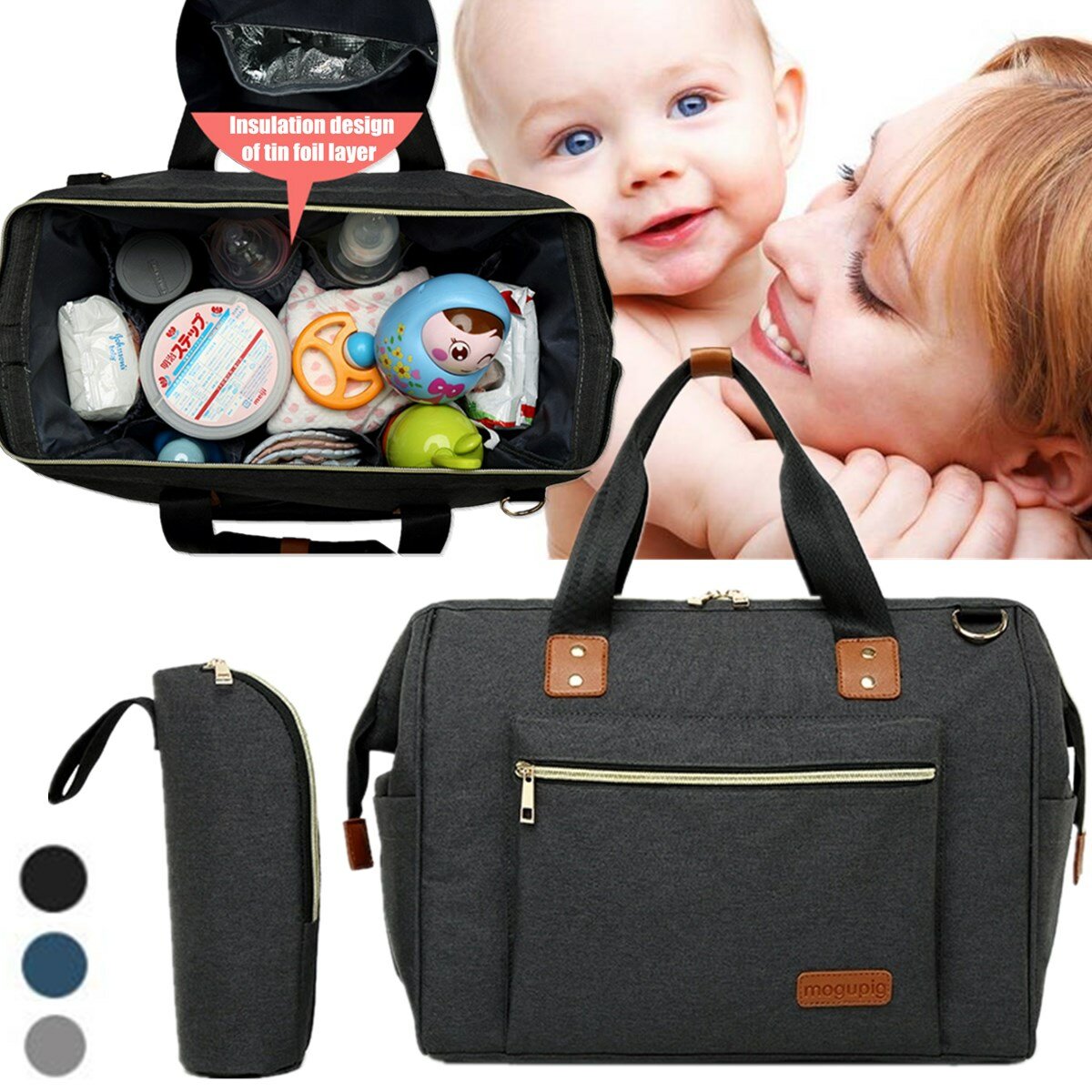Image of Multifunctional Waterproof Large Capacity Nappy Storage Mummy Bag Backpack For Mom Outdoors Travel