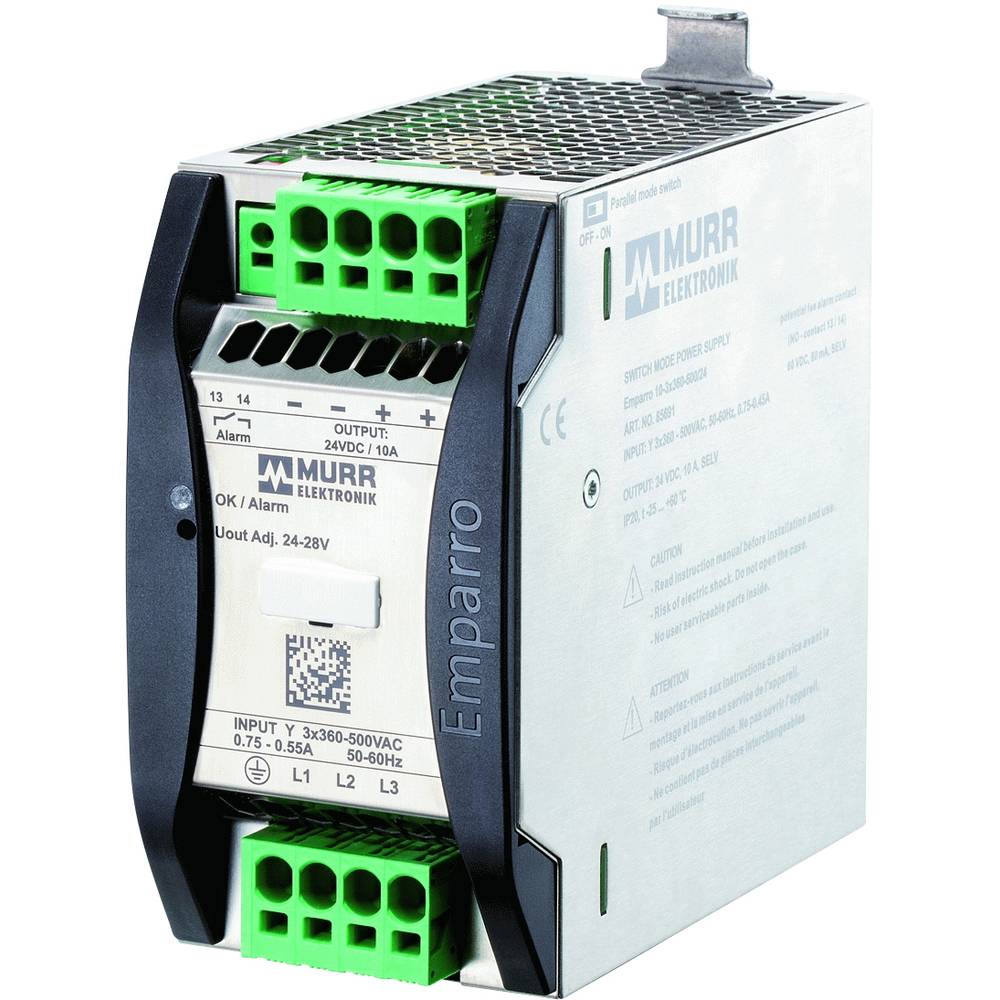 Image of Murrelektronik Rail mounted PSU (DIN) 28 V DC 12 A No of outputs:1 x Content 1 pc(s)
