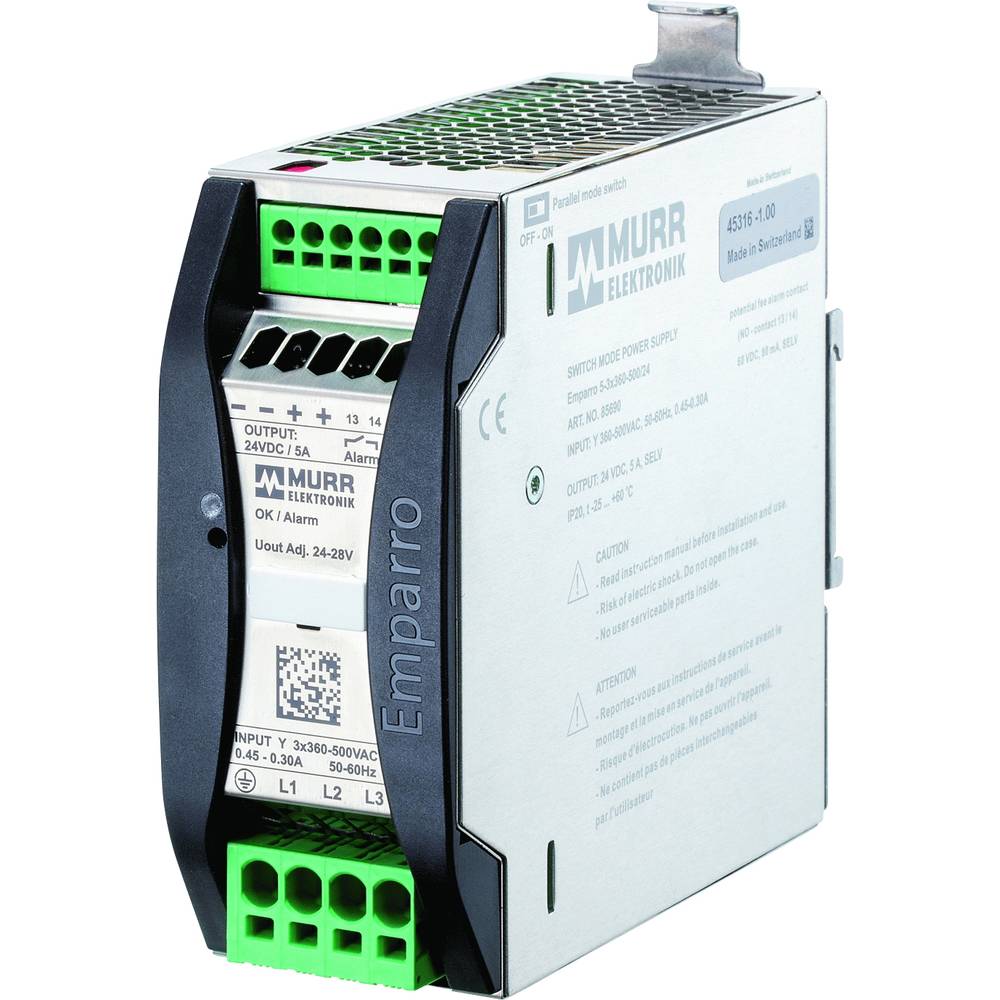 Image of Murrelektronik Rail mounted PSU (DIN) 28 V DC 6 A No of outputs:1 x Content 1 pc(s)