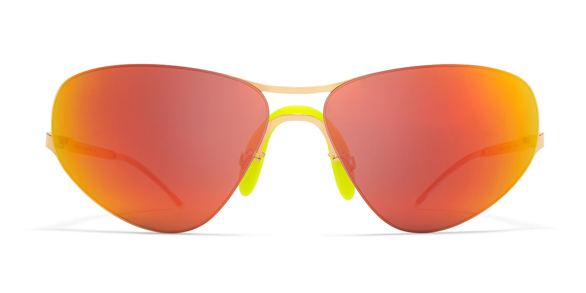 Image of Mykita Alpine 013 66 Lunettes De Soleil Homme Dorées FR