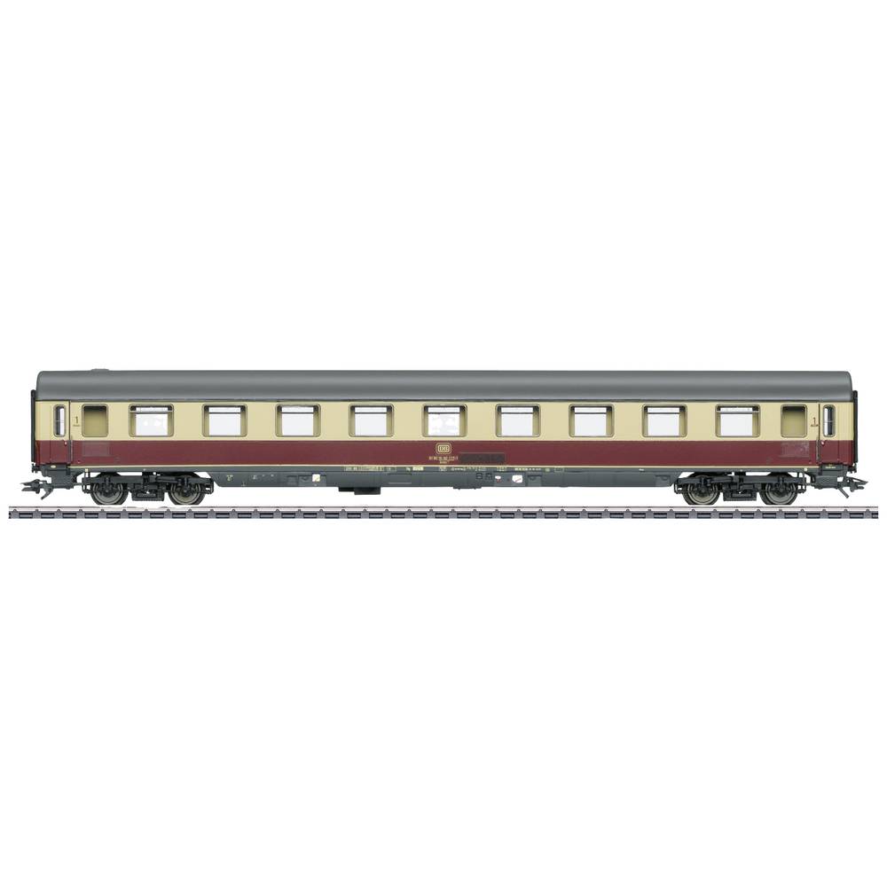 Image of MÃ¤rklin 43852 H0 express train wagon purple red/beige 1 class of DB Avmz 111