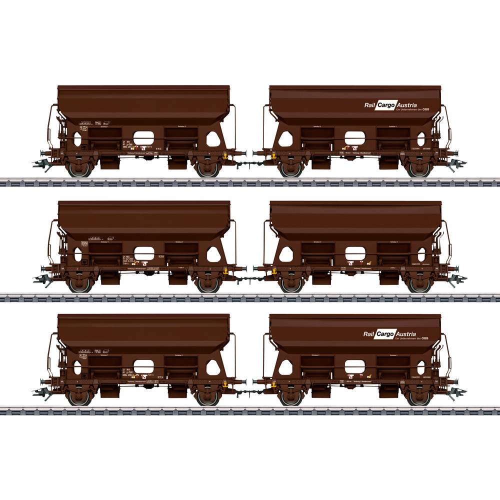 Image of MÃ¤rklin 46308 H0 3er set self-unloading wagon - pairs of Austrian Federal Railways