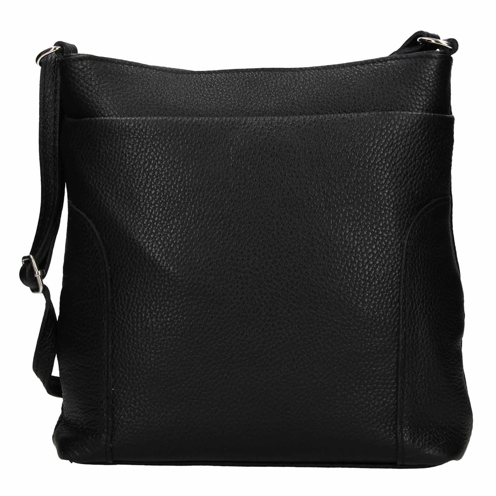 Image of Női bőr crossbody kézitáska Italia Emma - fekete HU