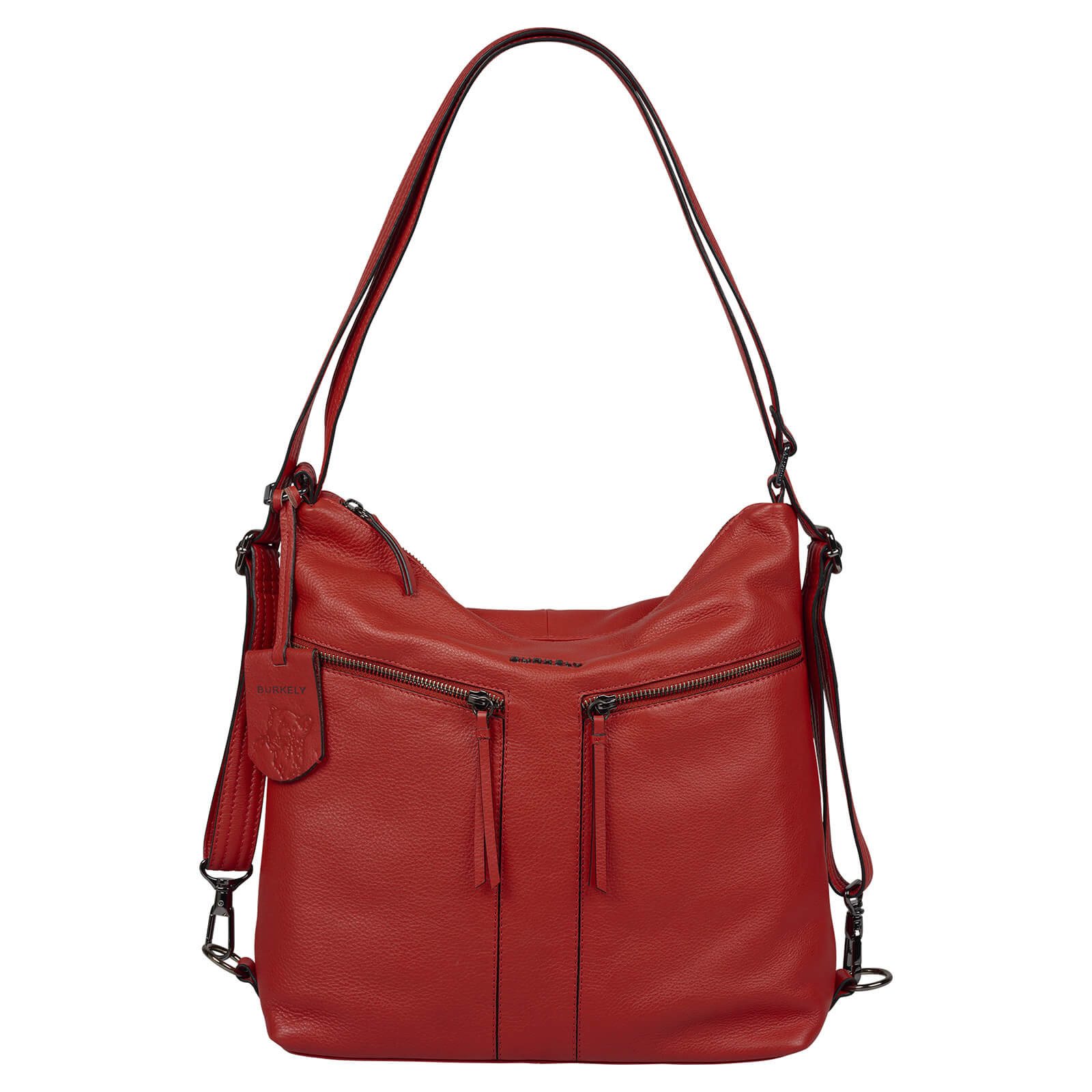 Image of Női bőr hátizsák kézitáska Burkely Markets - piros HU