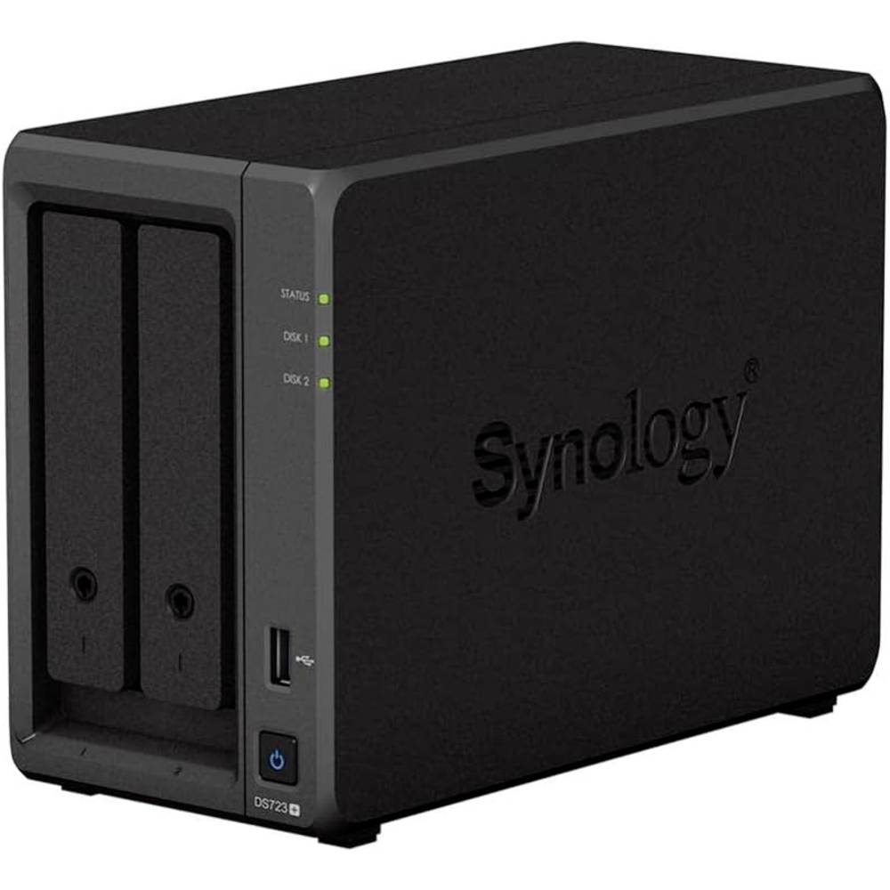 Image of NAS server Refurbished (good) 12 TB Synology DS723+-12TB-FR DS723+-12TB-FR Wake-on-LAN/WAN Power on/off 256-bit AES