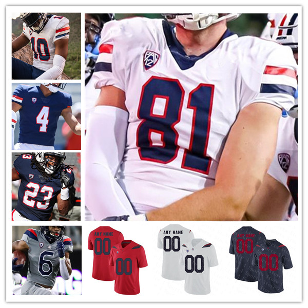 Image of NCAA College Arizona Wildcats Football Jersey Will Plummer McCloud Drake Anderson Stanley Berryhill III Anthony Pandy Nick Foles Rob Gronkow